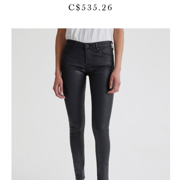 Ag Adriano Goldschmied Denim - AG the Legging Ankle Leatherette jeans size 28R